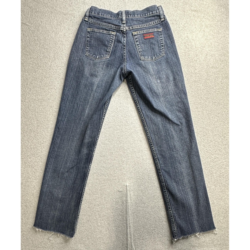 Twenty X Jeans Womens 5 Blue Low Rise Slim Fit Distressed Raw Hem Western Denim